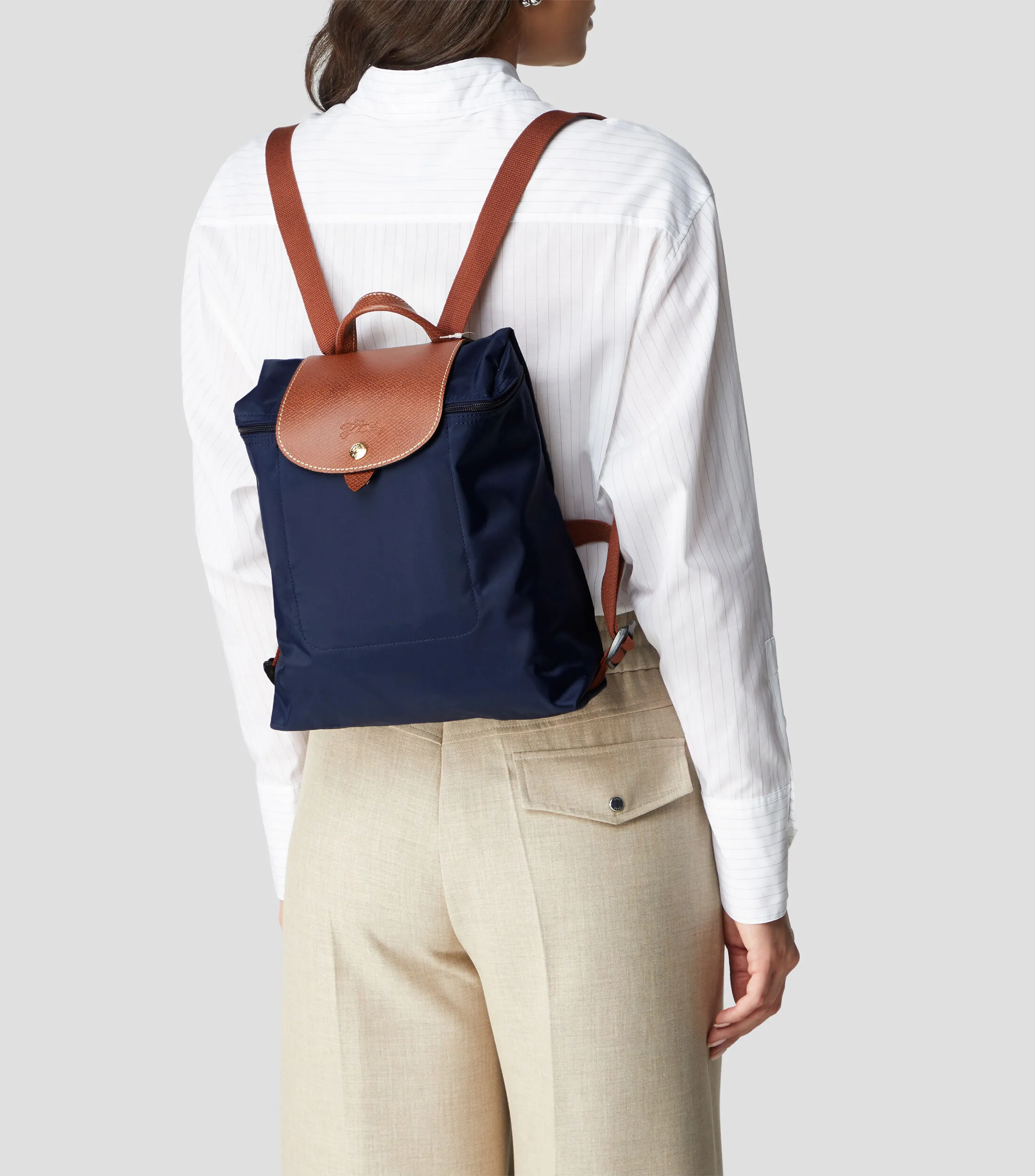 Longchamp Bolso Backpack Azul Mujer