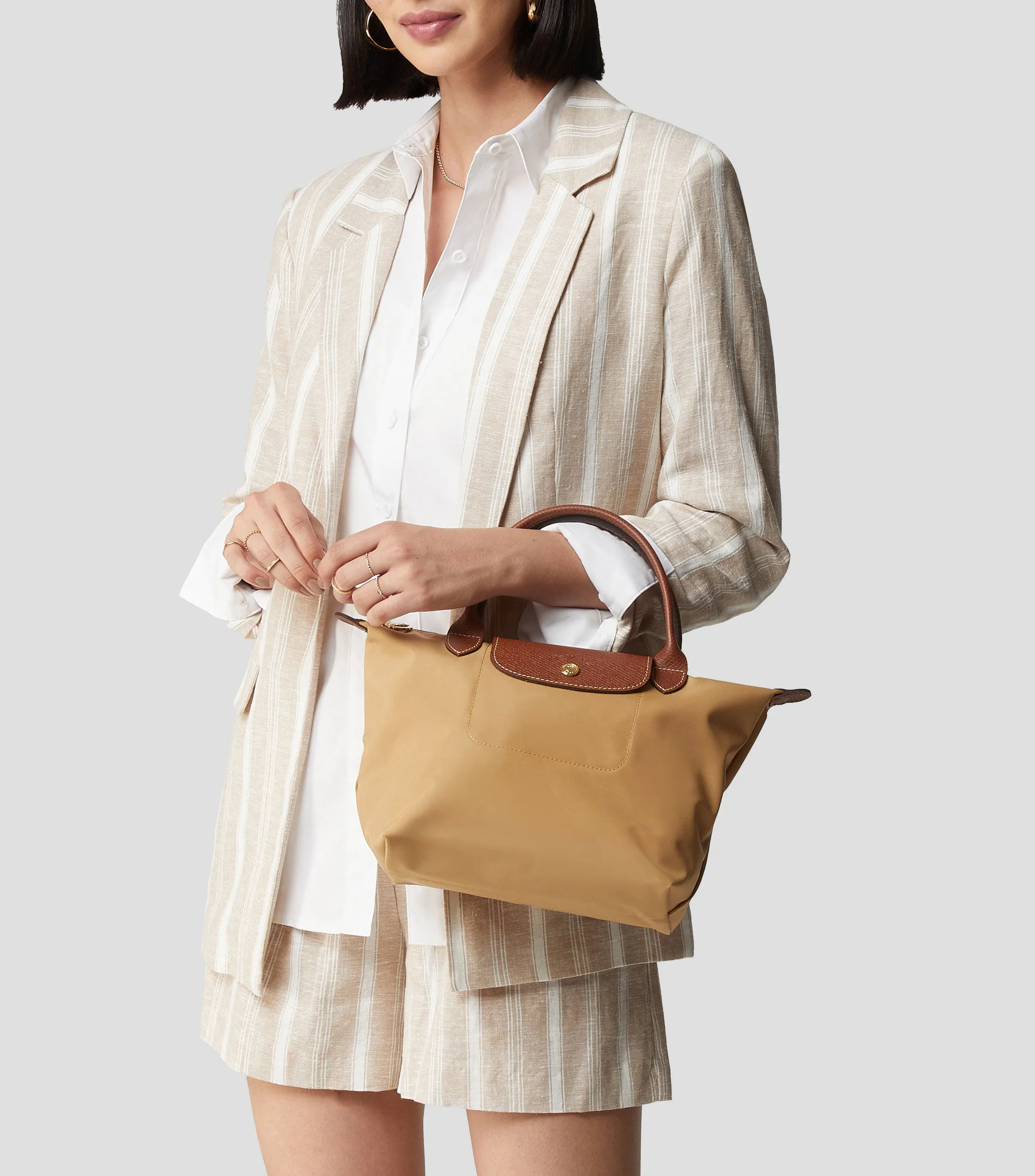 Longchamp Bolso satchel café Mujer
