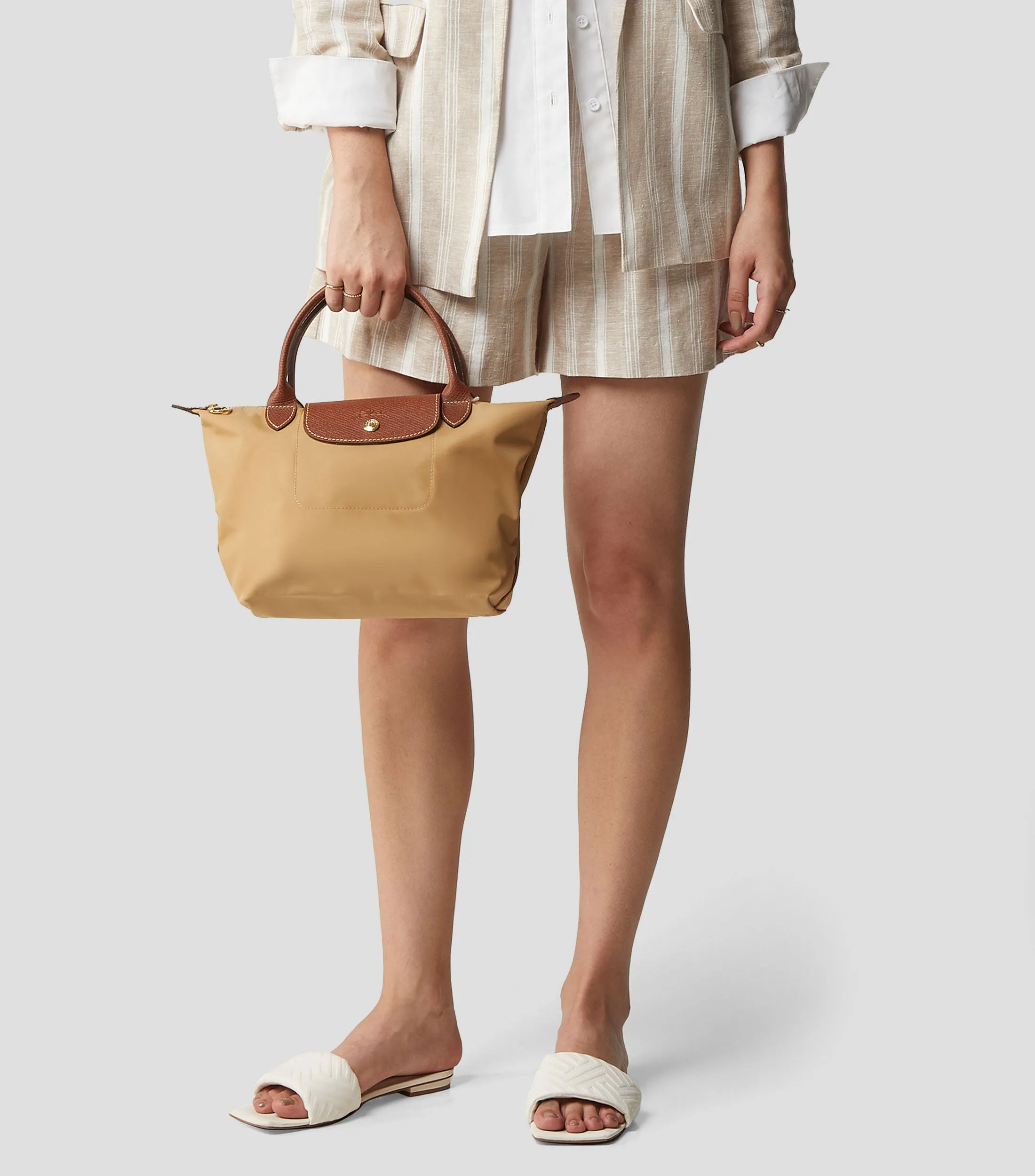 Longchamp Bolso satchel café Mujer