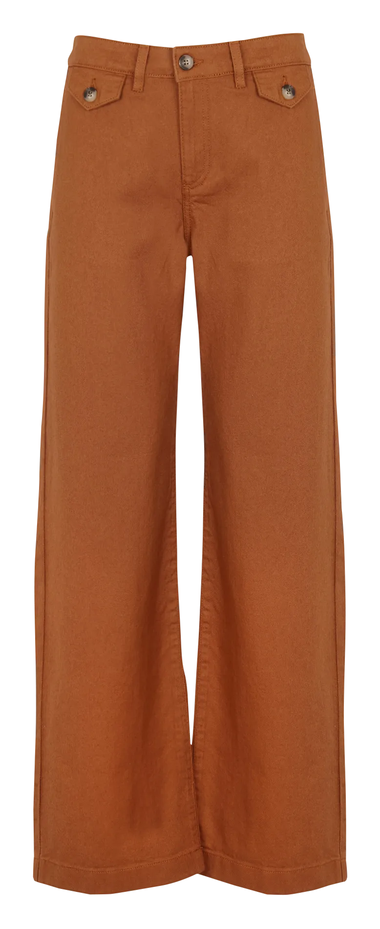 MAISON 123 MARLO  VAQUERO ANCHO DE ALGODóN DE TALLE ALTO EN BEIGE