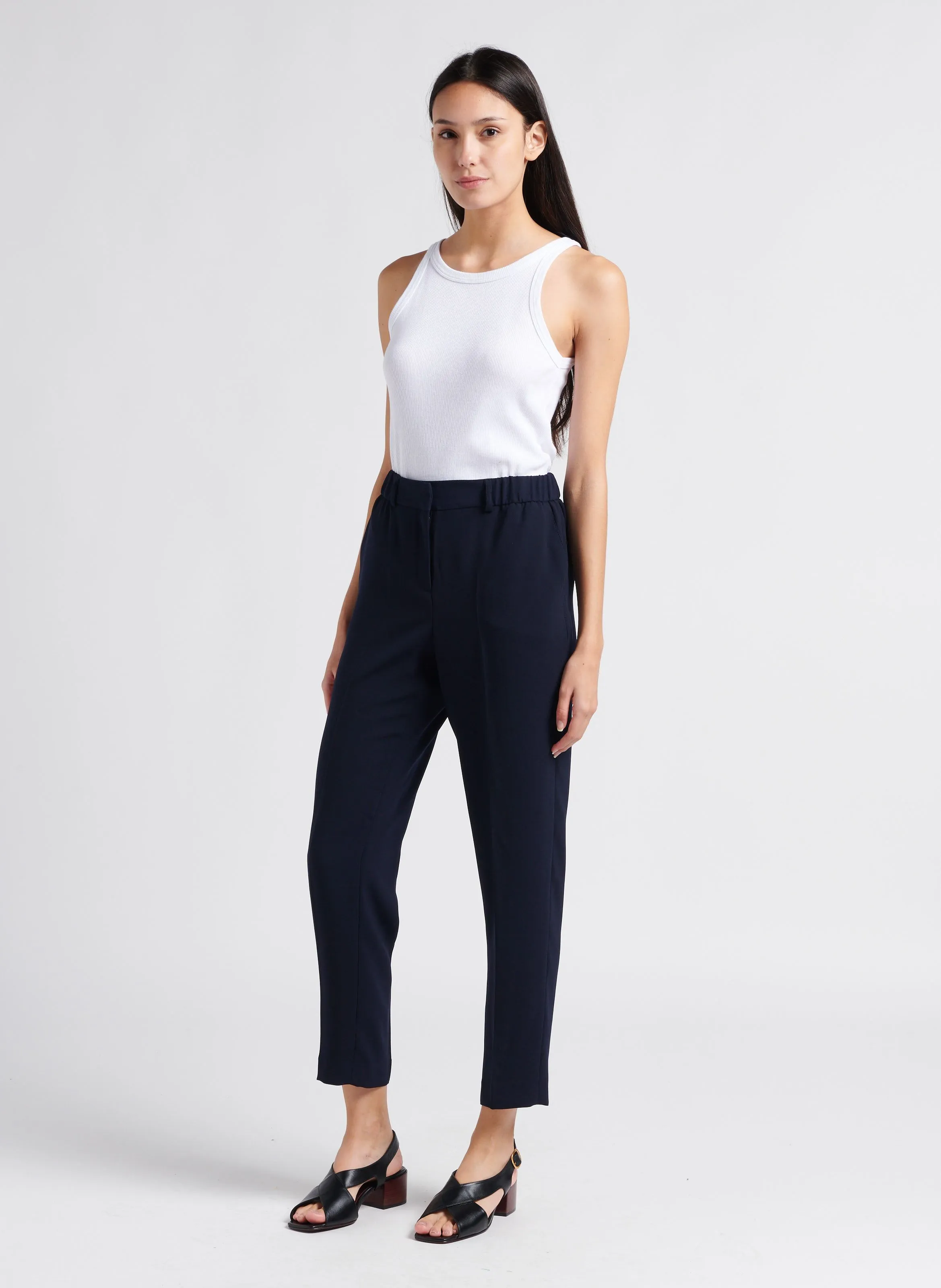 MAISON 123 SABIL  PANTALóN CHINO VAPOROSO EN AZUL