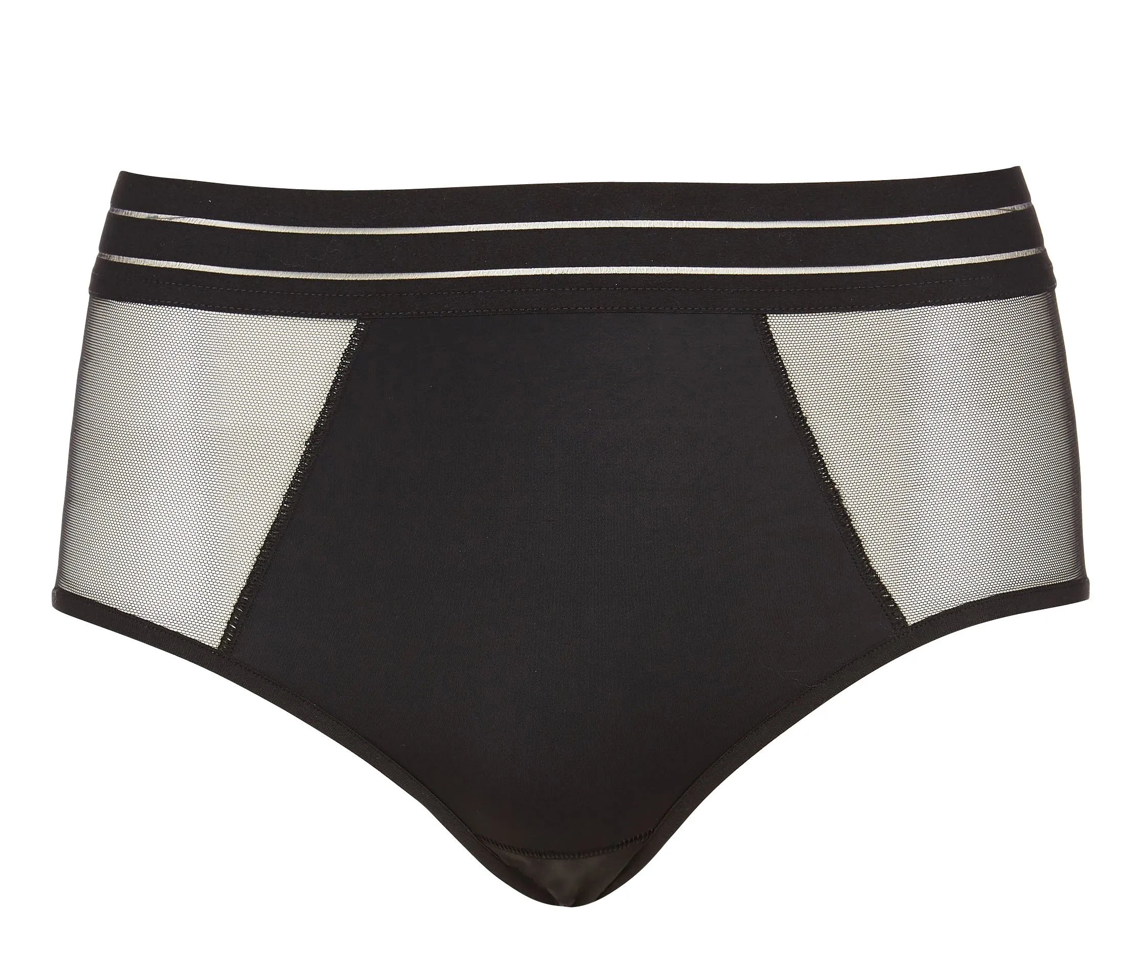 MAISON LEJABY NUFIT  BRAGUITA DE MICROFIBRA DE TALLE ALTO EN NEGRO