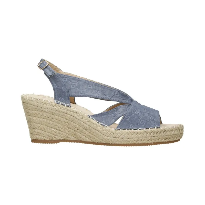 MANDARARINA 752 JEANS  ALPARGATAS DE PIEL CON CUñA