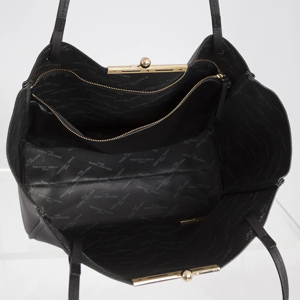 Marc Jacobs Bolso Tote Kiss Lock Negro