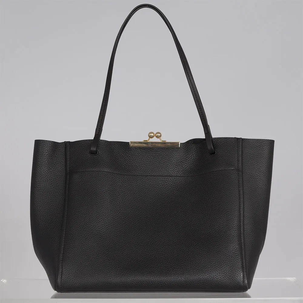 Marc Jacobs Bolso Tote Kiss Lock Negro