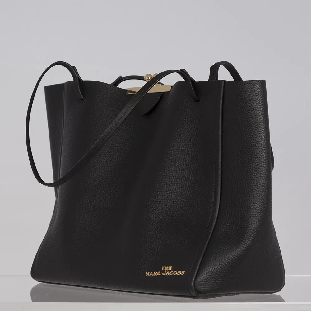 Marc Jacobs Bolso Tote Kiss Lock Negro