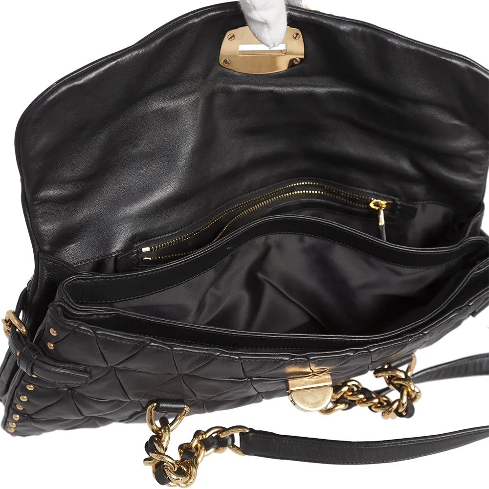 Miu Miu Bolso Acolchado Negro