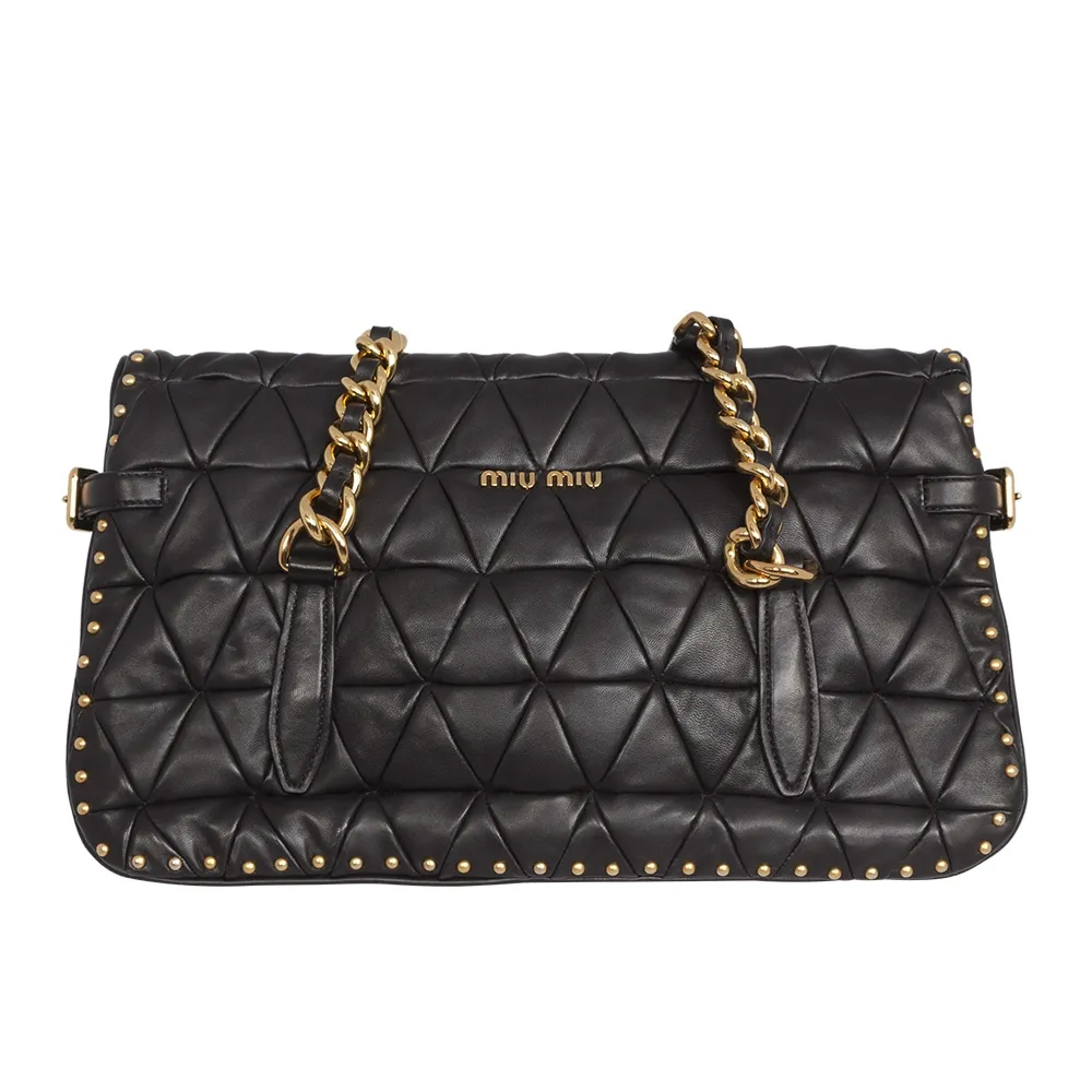 Miu Miu Bolso Acolchado Negro