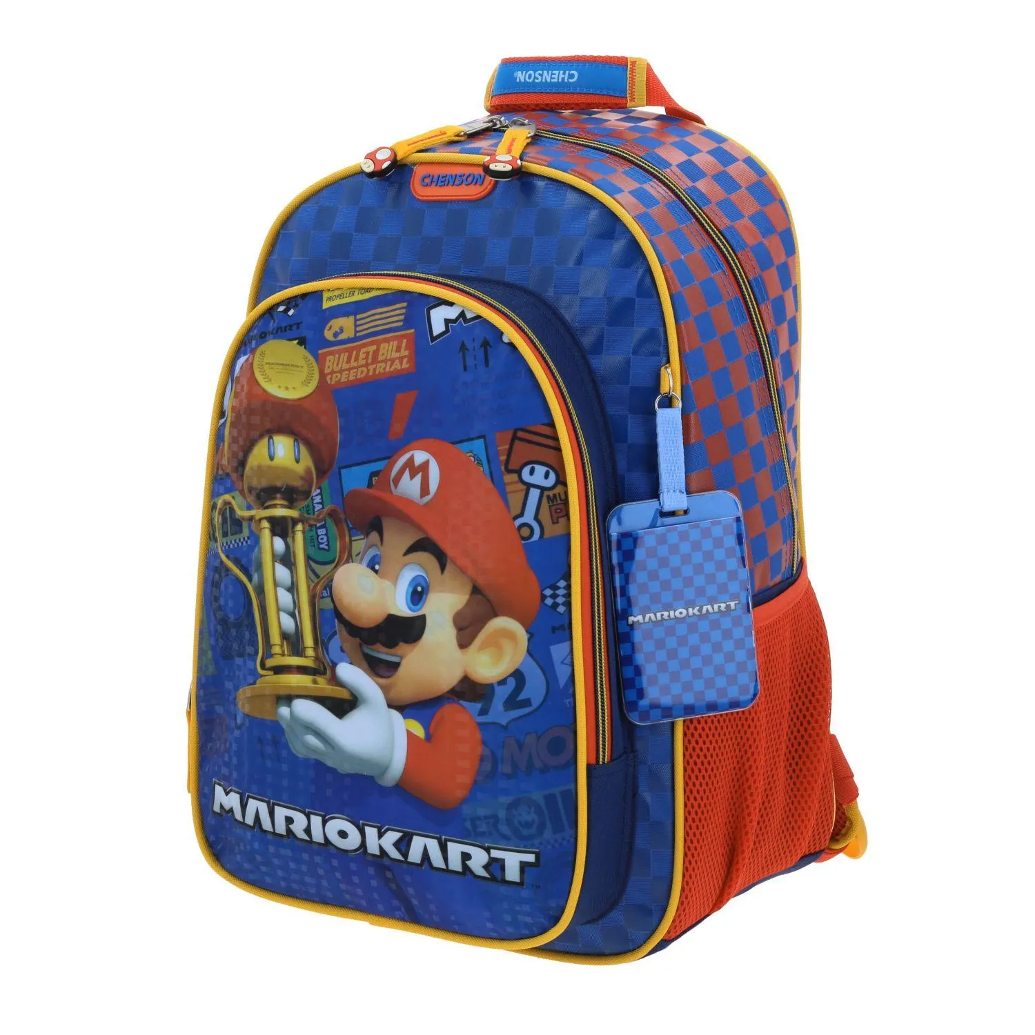 Mochila Azul Mario Bros Para Nio Chenson Veloz