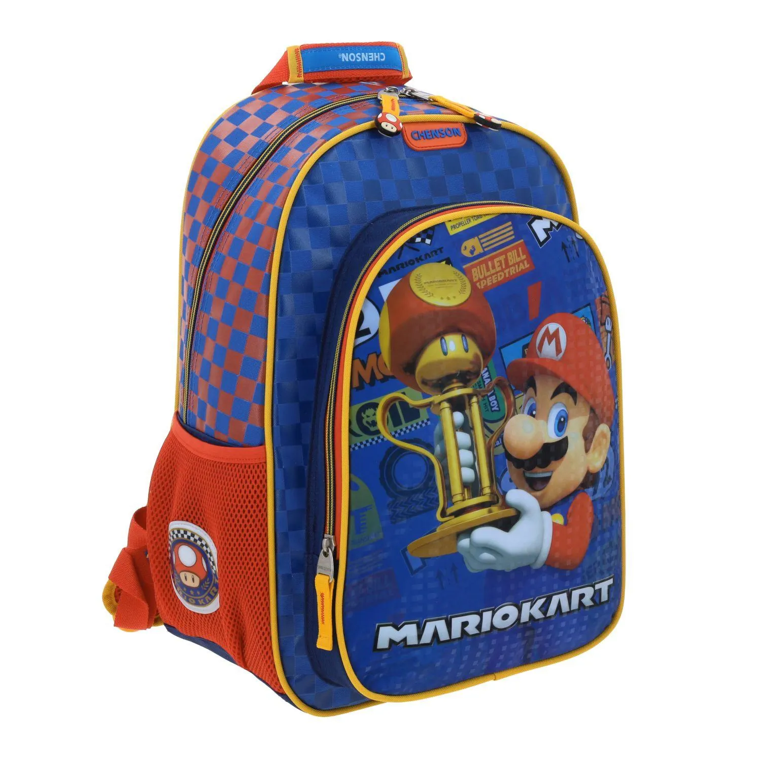 Mochila Azul Mario Bros Para Nio Chenson Veloz