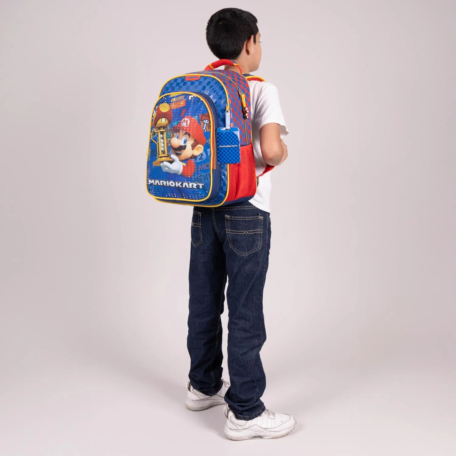 Mochila Azul Mario Bros Para Nio Chenson Veloz