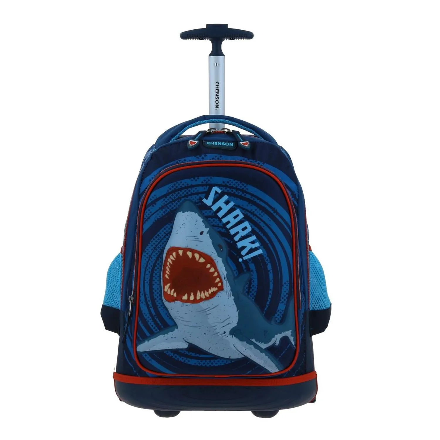 Mochila Con Ruedas Grande Azul Para Nio Chenson Sharky