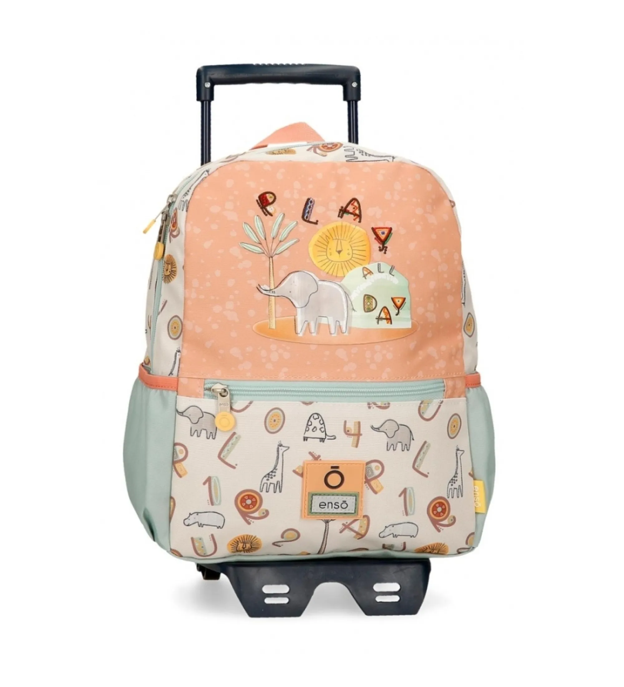 Mochila de paseo Enso Play all day 32 cm con carro multicolor