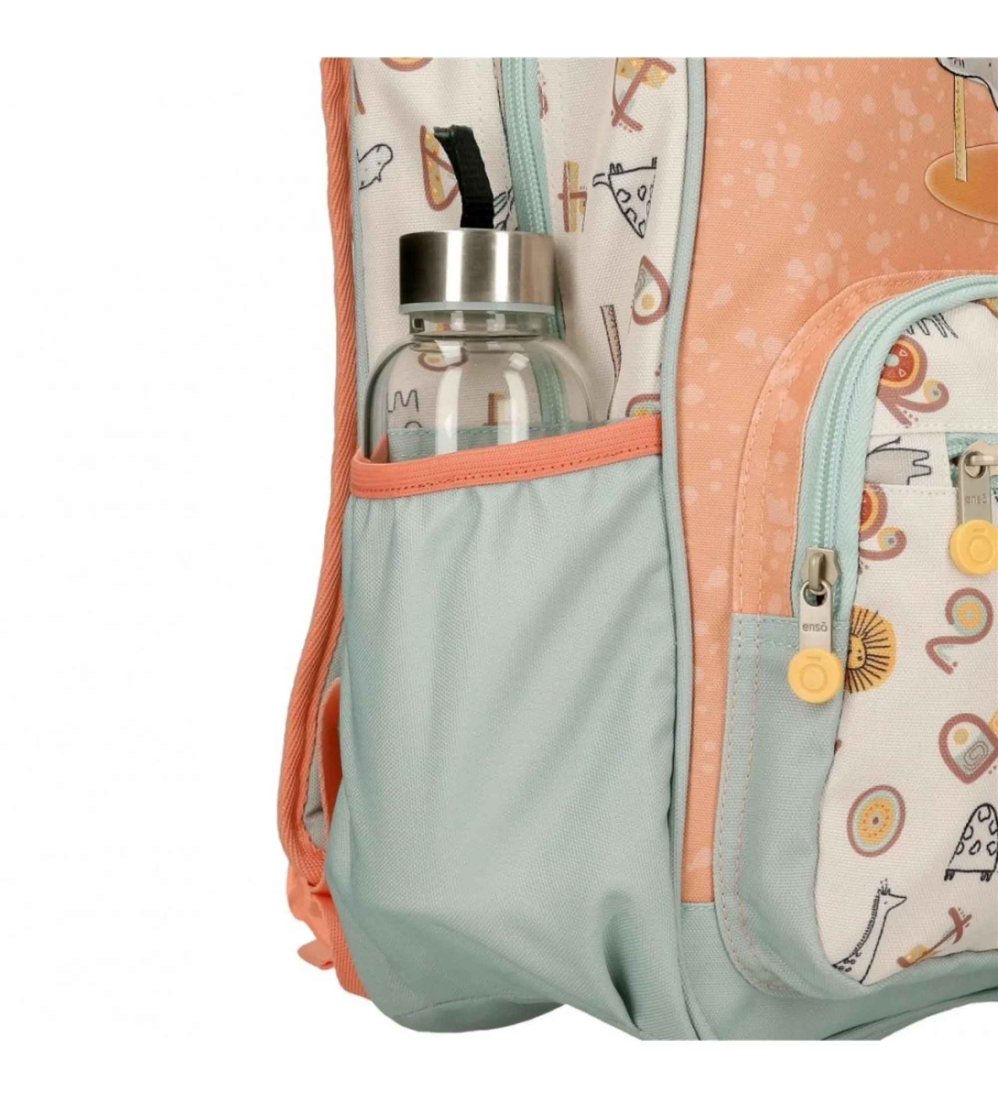 Mochila de paseo Enso Play all day 32 cm con carro multicolor