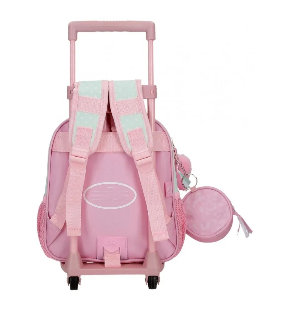 MOCHILA DE PASEO HELLO KITTY PARIS CON CARRO TURQUESA 23X25X10CM