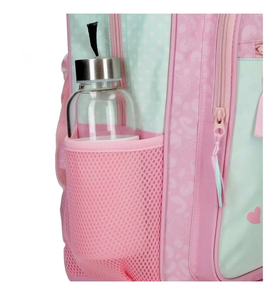 MOCHILA DE PASEO HELLO KITTY PARIS CON CARRO TURQUESA 23X25X10CM