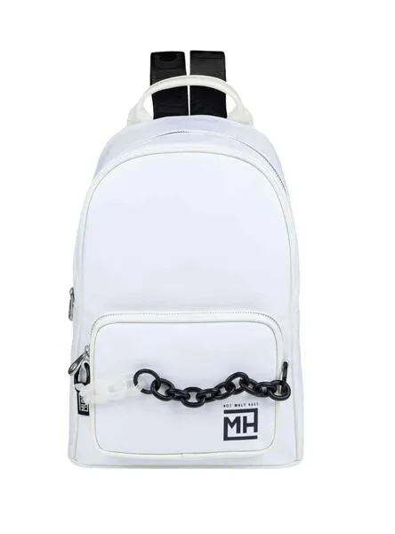 Mochila Munich Cadena Blanco Para Mujer