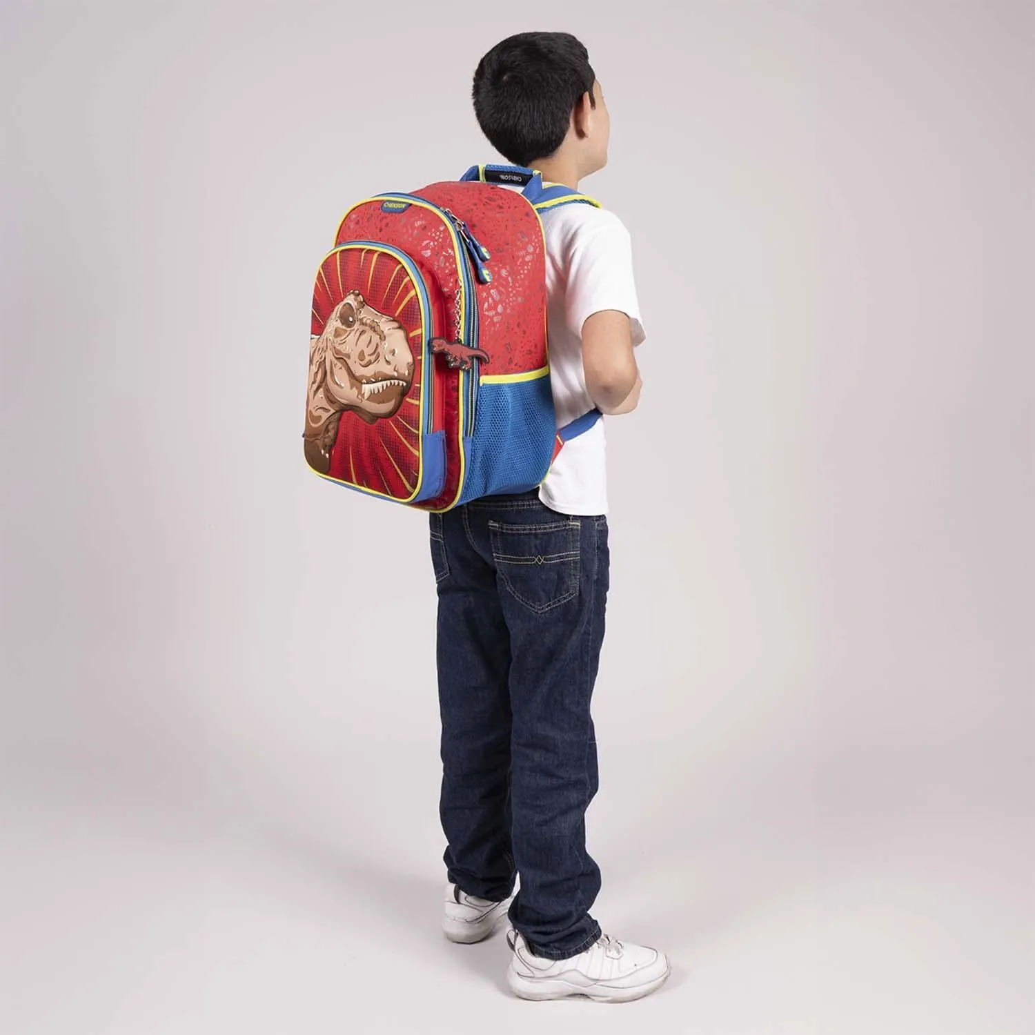 Mochila Roja De Dinosaurio Con Porta Tablet Para Nio Chenson Dicor