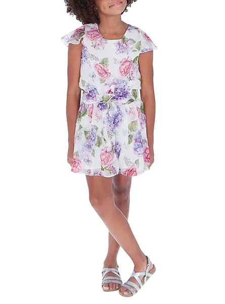 mono mayoral estampado espalda cruzada para niña