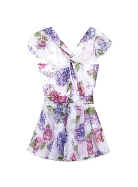 mono mayoral estampado espalda cruzada para niña