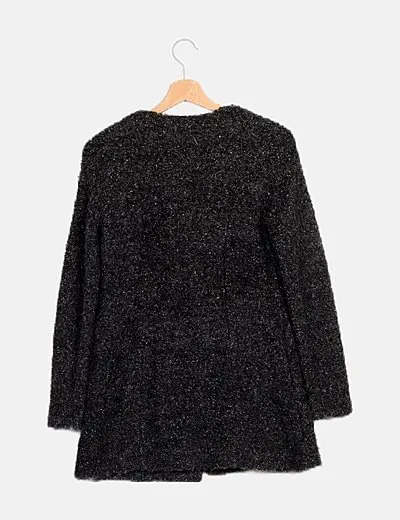 NoName Chaqueta gris glitter textura