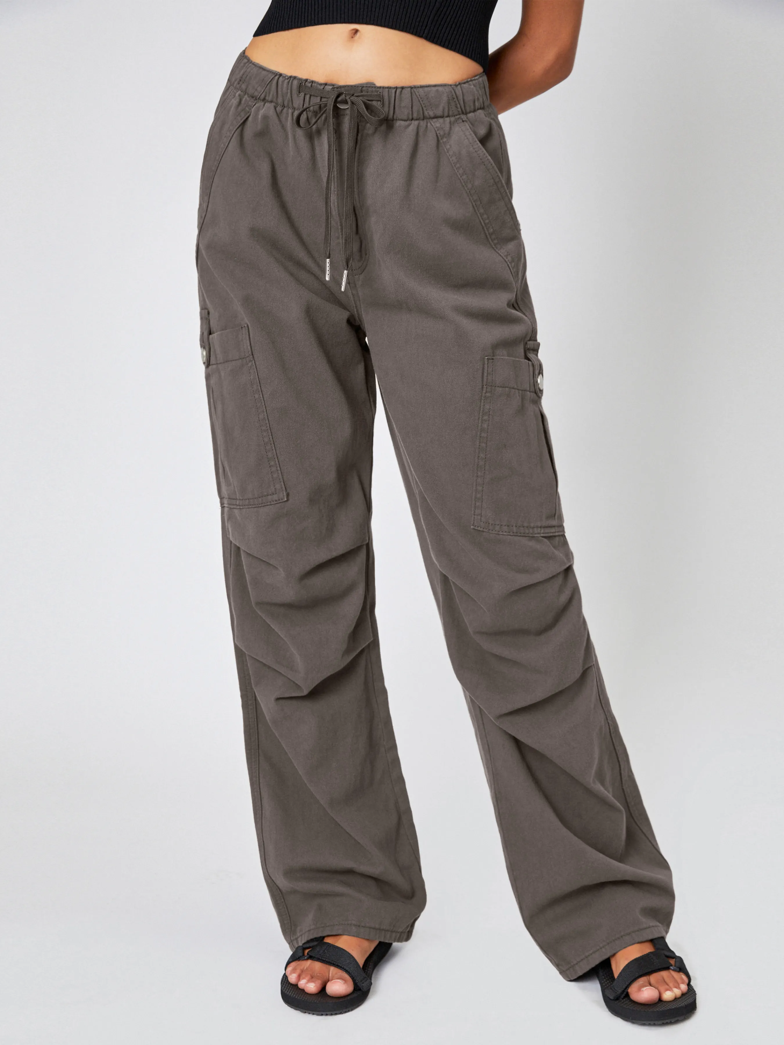  Pantalones Cargo de Denim con Cordón