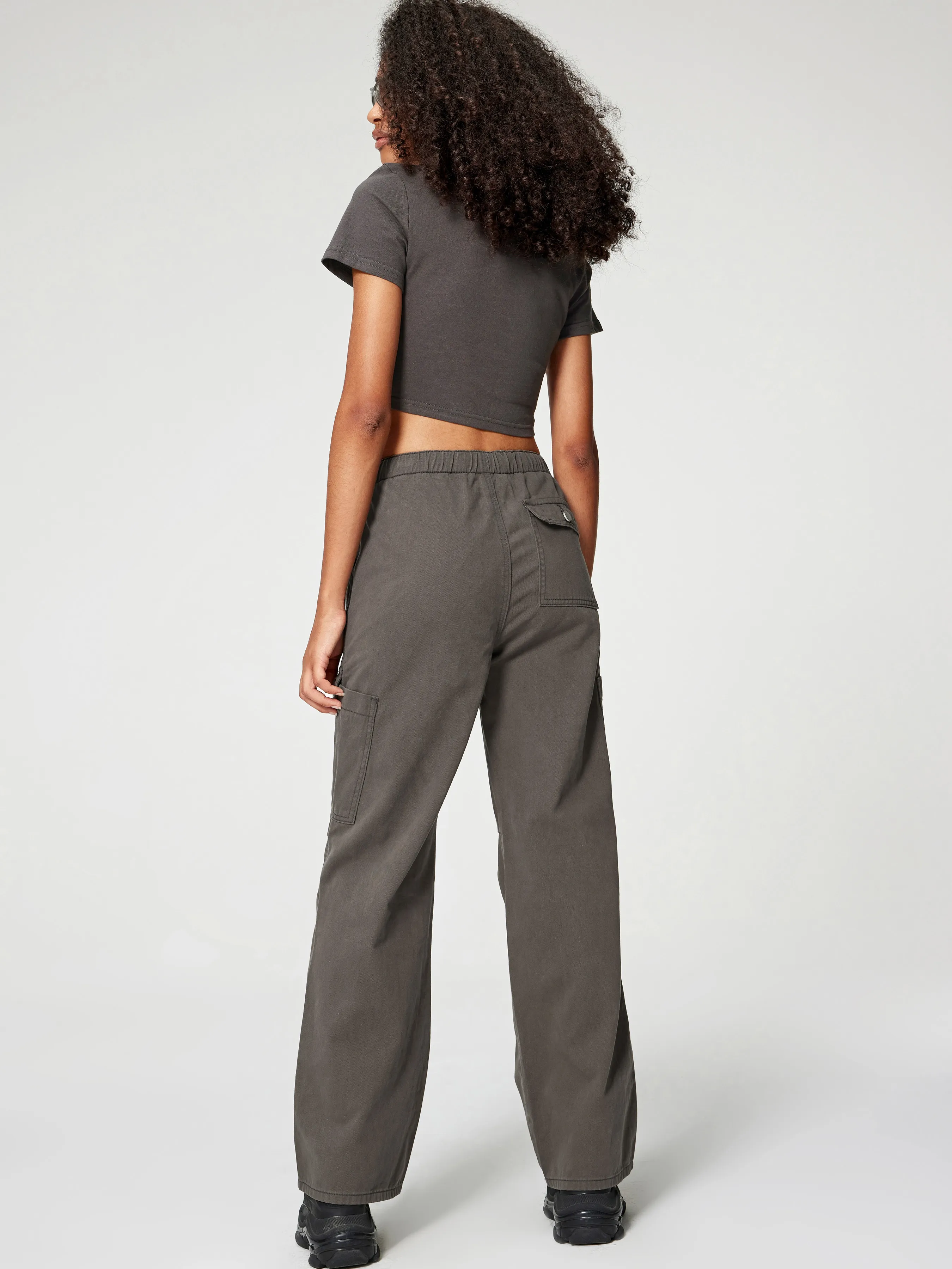 Pantalones Cargo de Denim con Cordón