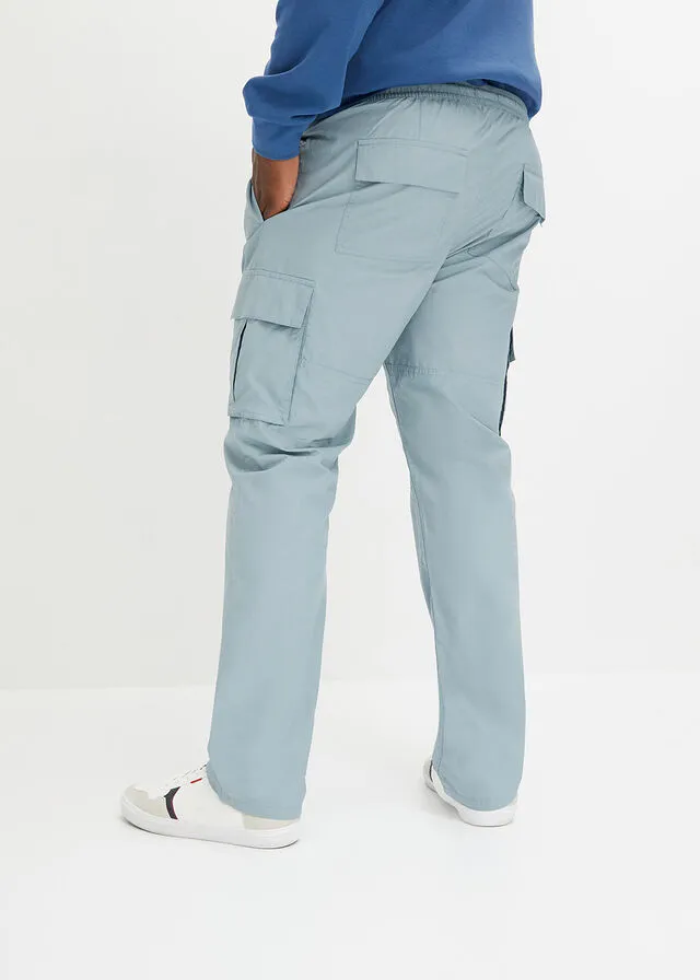 Pantalón con cinturilla elástica plomo