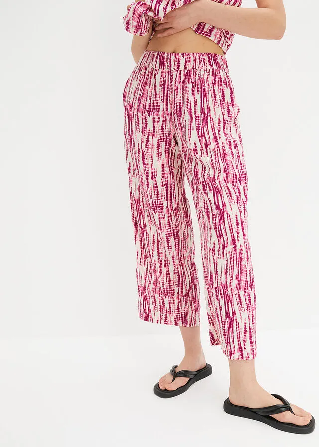 Pantalón con cinturilla elástica Violeta