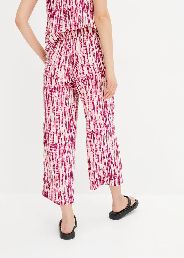Pantalón con cinturilla elástica Violeta