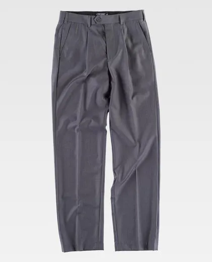 Pantalón de vestir de hombre con pinzas Gris