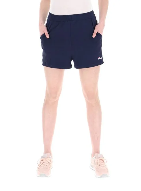 Pantalón Shorts corto FILA chica BADU SHORTS Ref. 687493 marino bandas laterales blanca