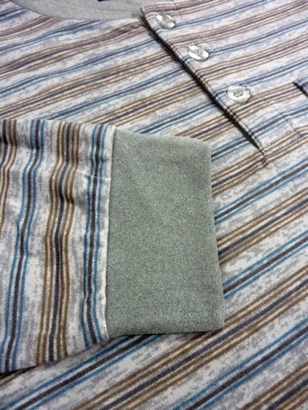Pijama Pettrus Man Polar en gris con bolsillo en el pecho