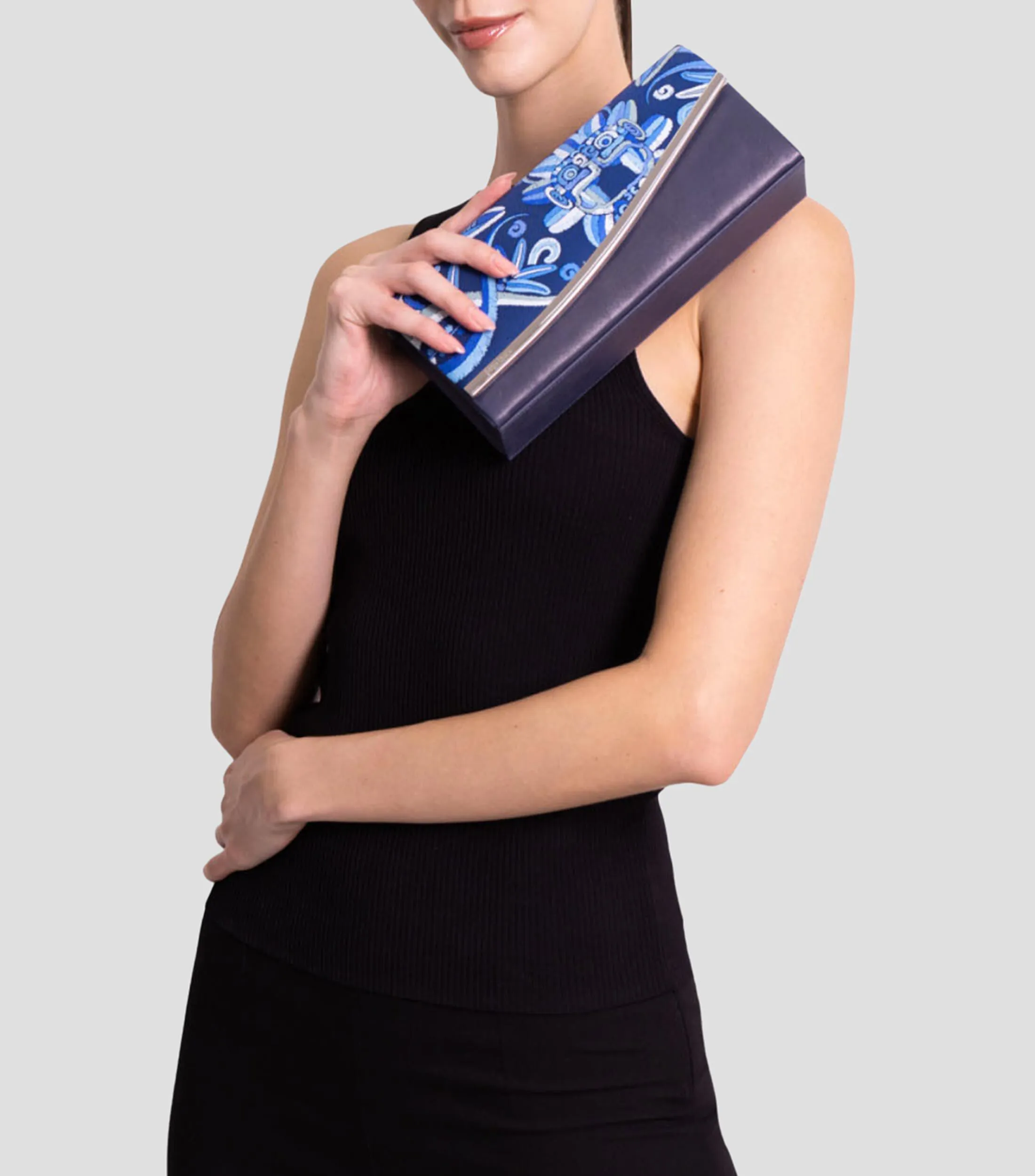 Pineda Covalin Bolso Clutch Akbal Quetzalcóatl Mujer