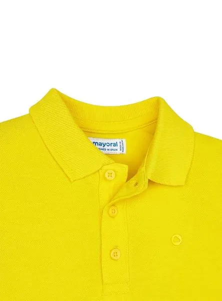 polo mayoral basico amarillo para niño