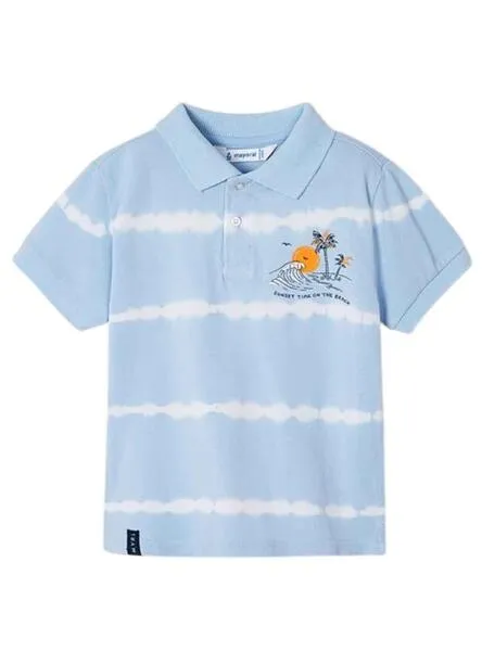 Polo Mayoral Tie Dye Azul Claro para Niño