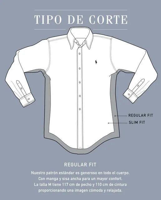 Polo Ralph Lauren Camisa de hombre Regular Fit cuello clásico