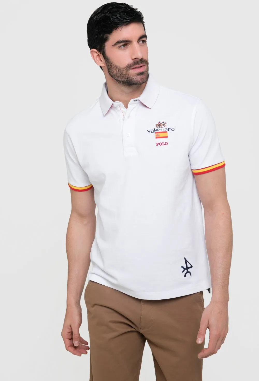 Polo Valecuatro clásico de España color blanco