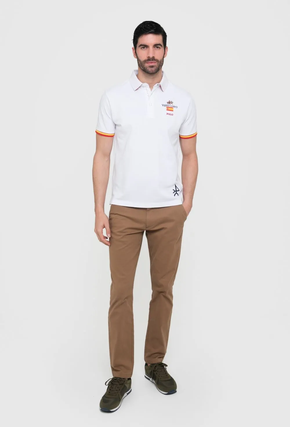 Polo Valecuatro clásico de España color blanco