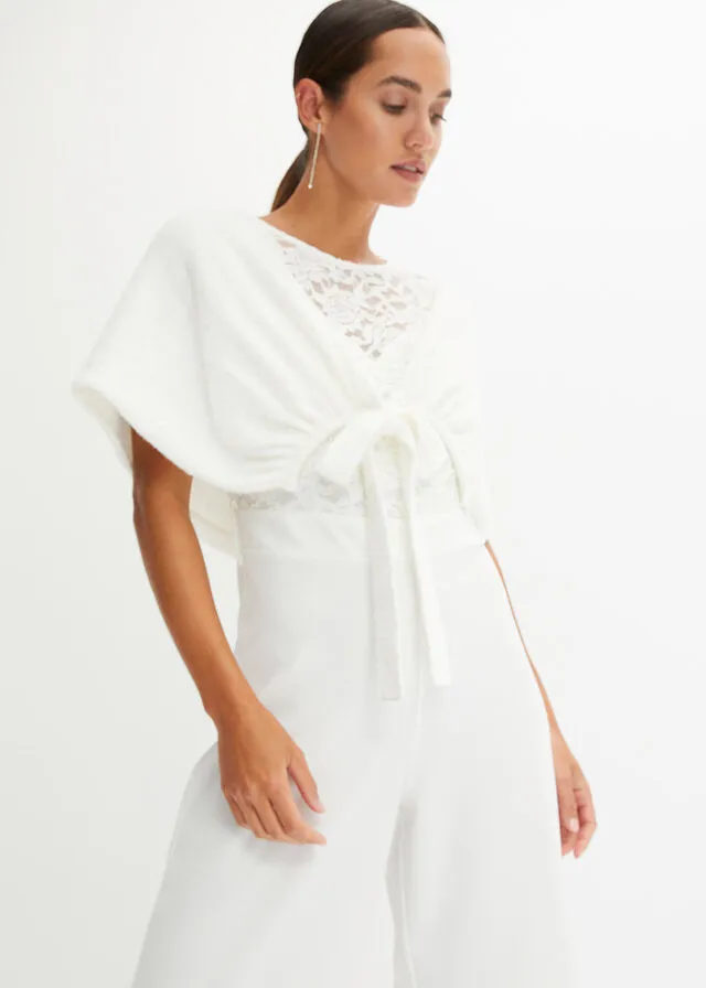 Poncho Blanco lana