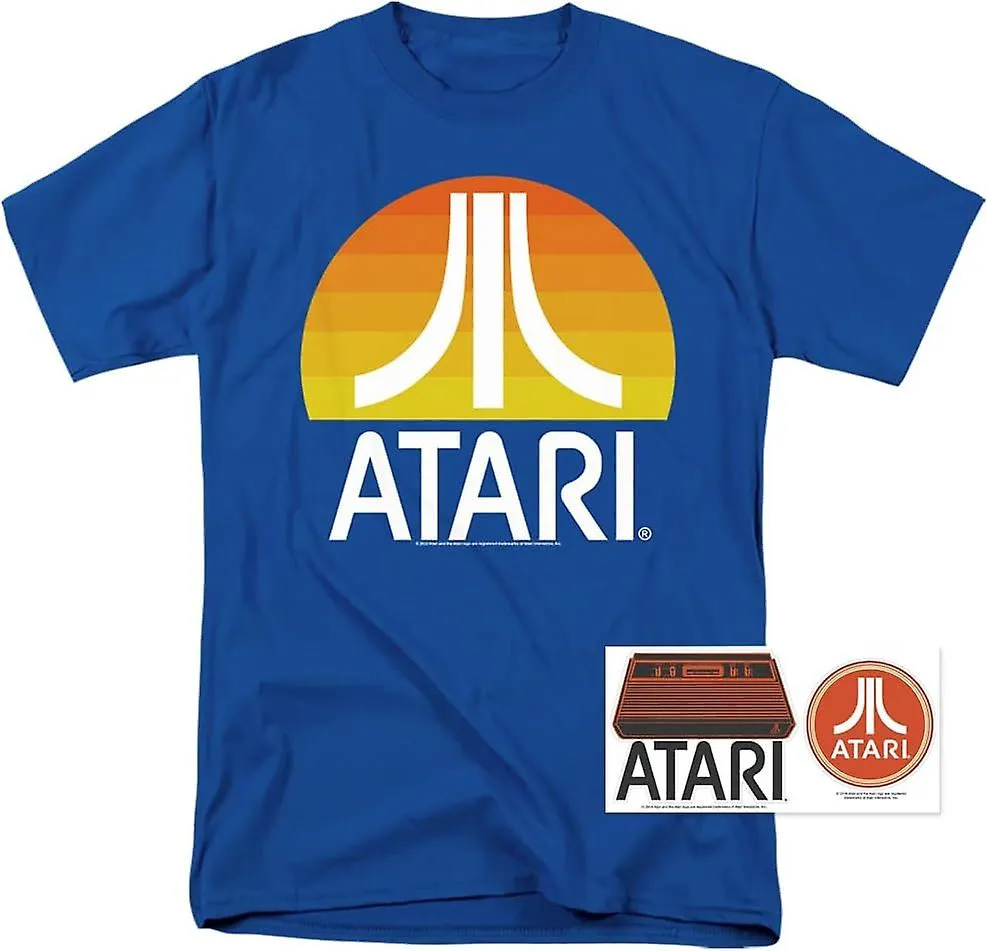Popfunk Clásico Atari Videojuego Retro Logo Camiseta De Consola De Juegos Vintage Y Pegatinas