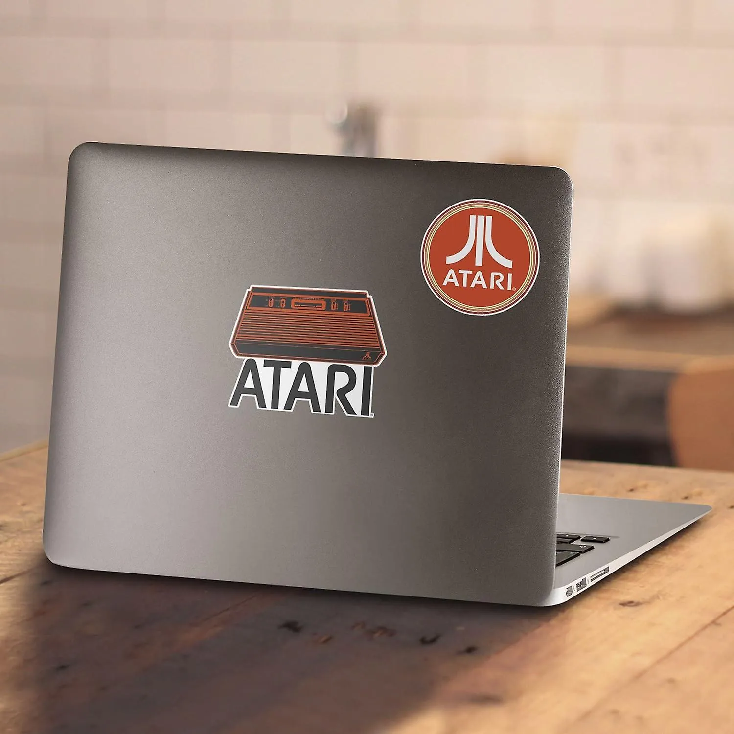 Popfunk Clásico Atari Videojuego Retro Logo Camiseta De Consola De Juegos Vintage Y Pegatinas