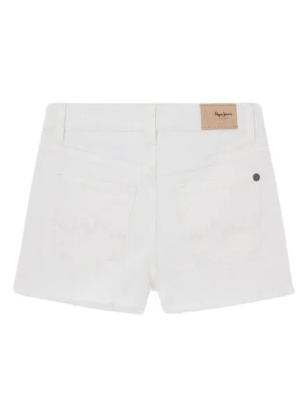 SHORT PEPE JEANS ALINE RELAXED BLANCO PARA NIñA