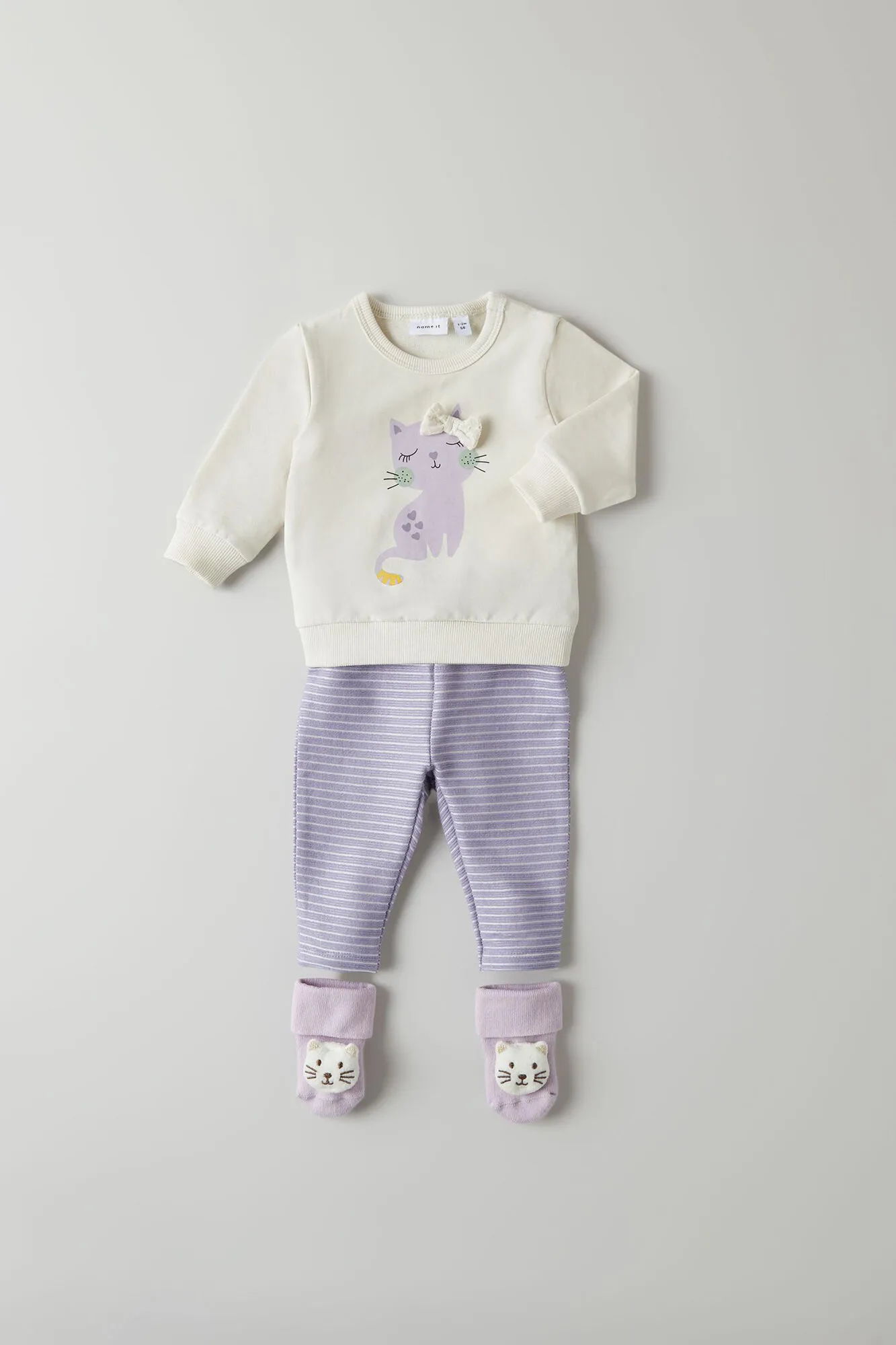 Sudadera bebé niña con divertido gatito