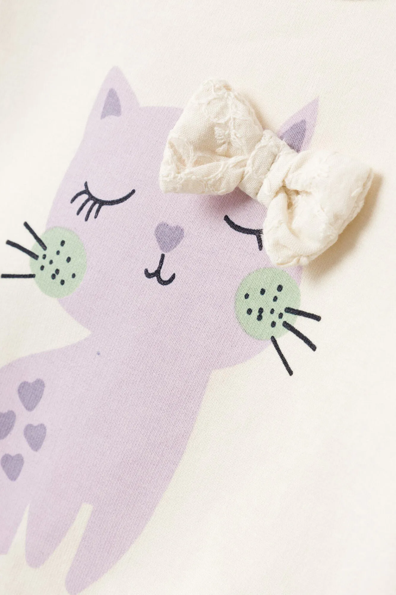 Sudadera bebé niña con divertido gatito