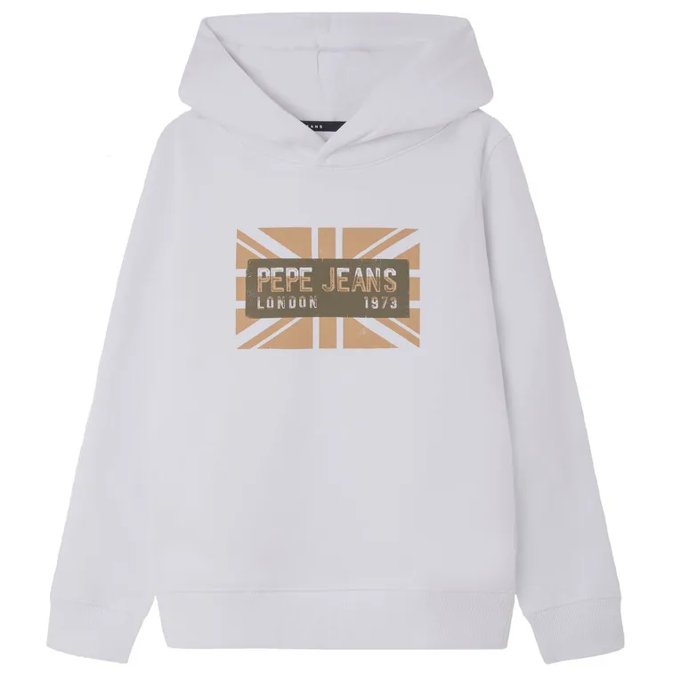 SUDADERA CAPUCHA CON LOGO ESTAMPADO NIÑO PEPE JEANS
