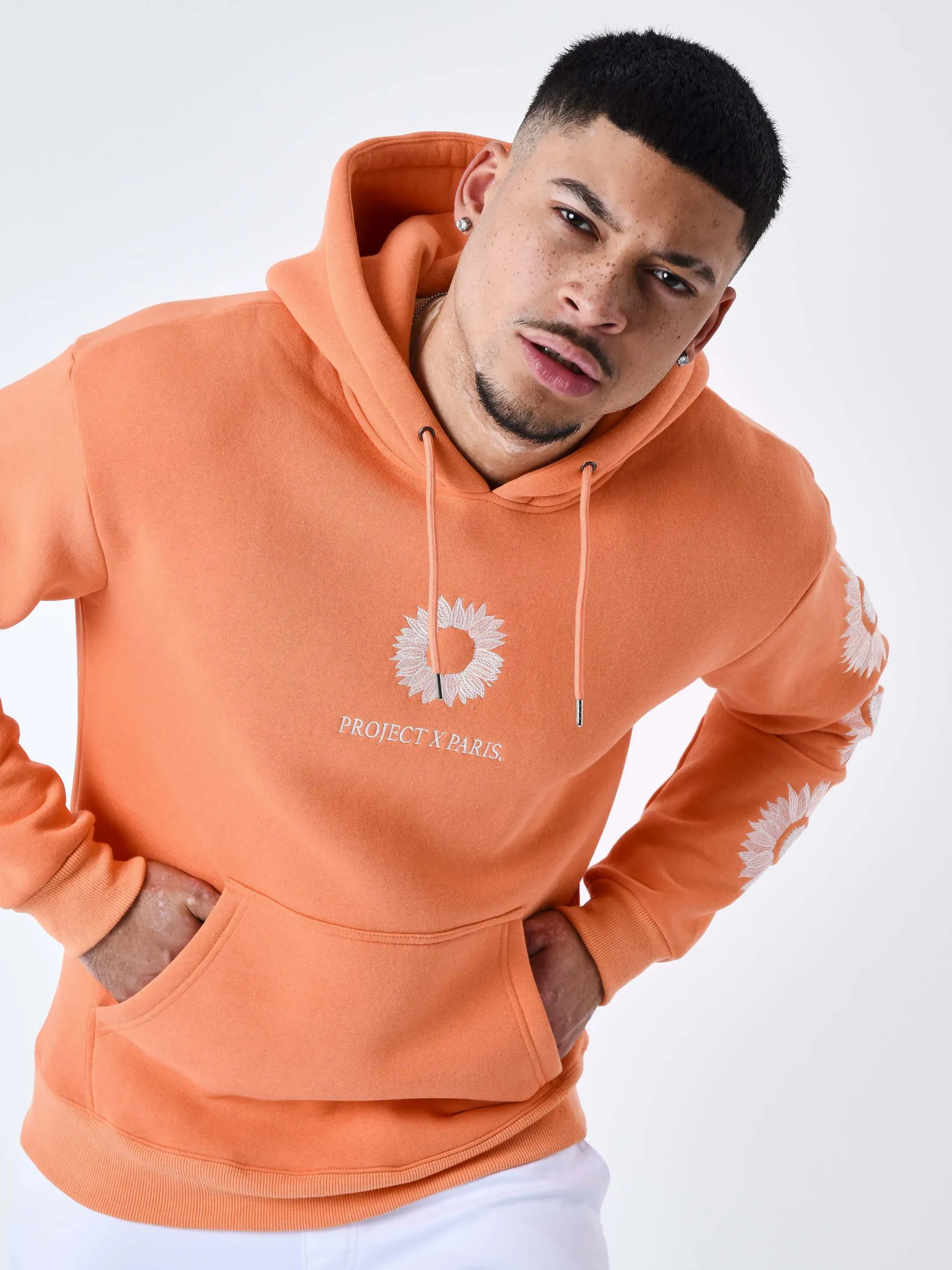 Sudadera con capucha Girasol bordado