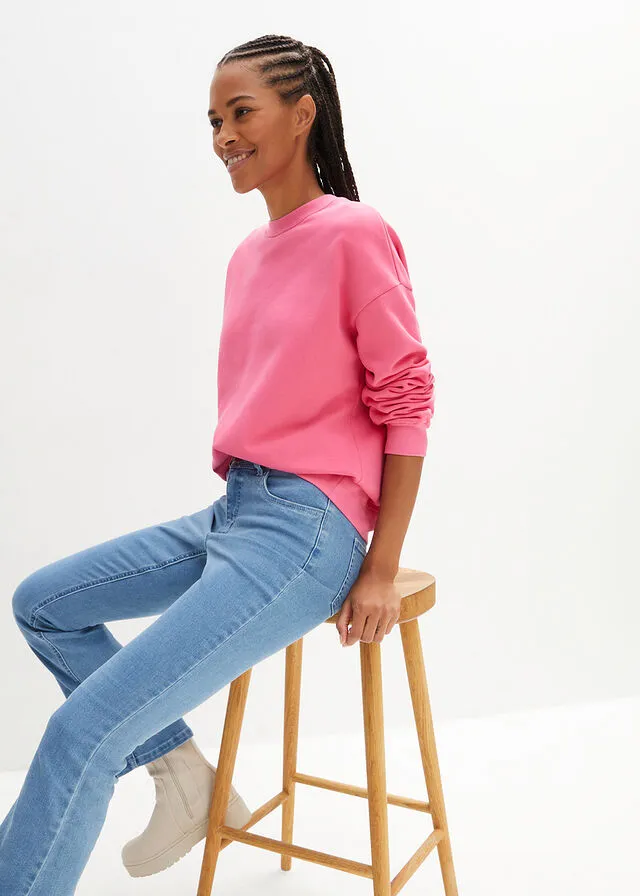 Sudadera con hombros caídos Rosa