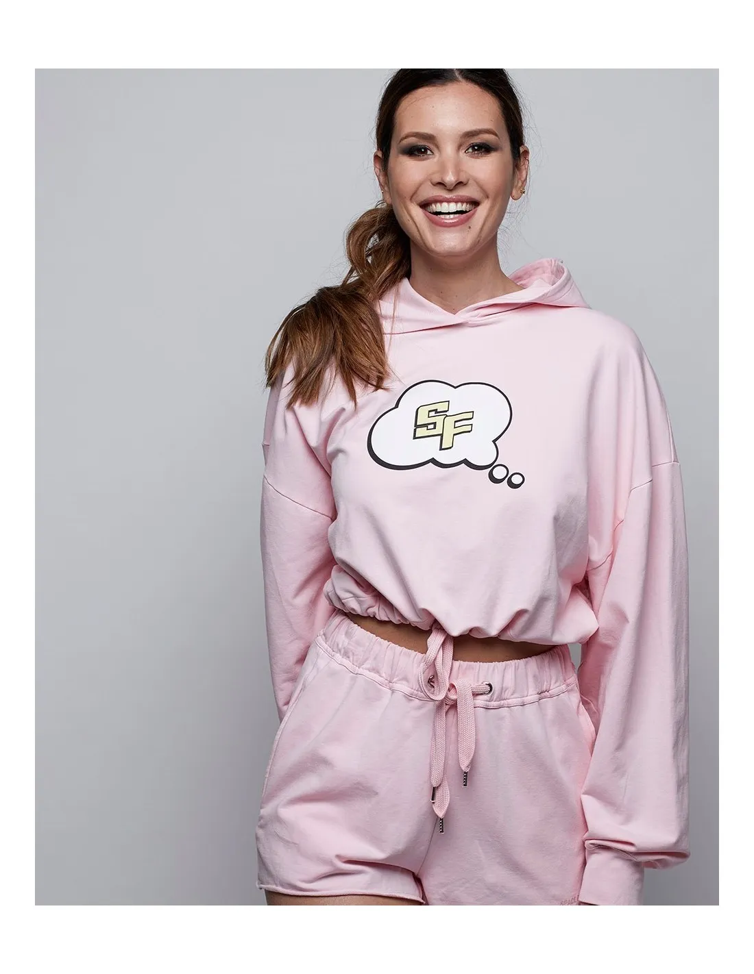 Sudadera Crop SF Fucsia