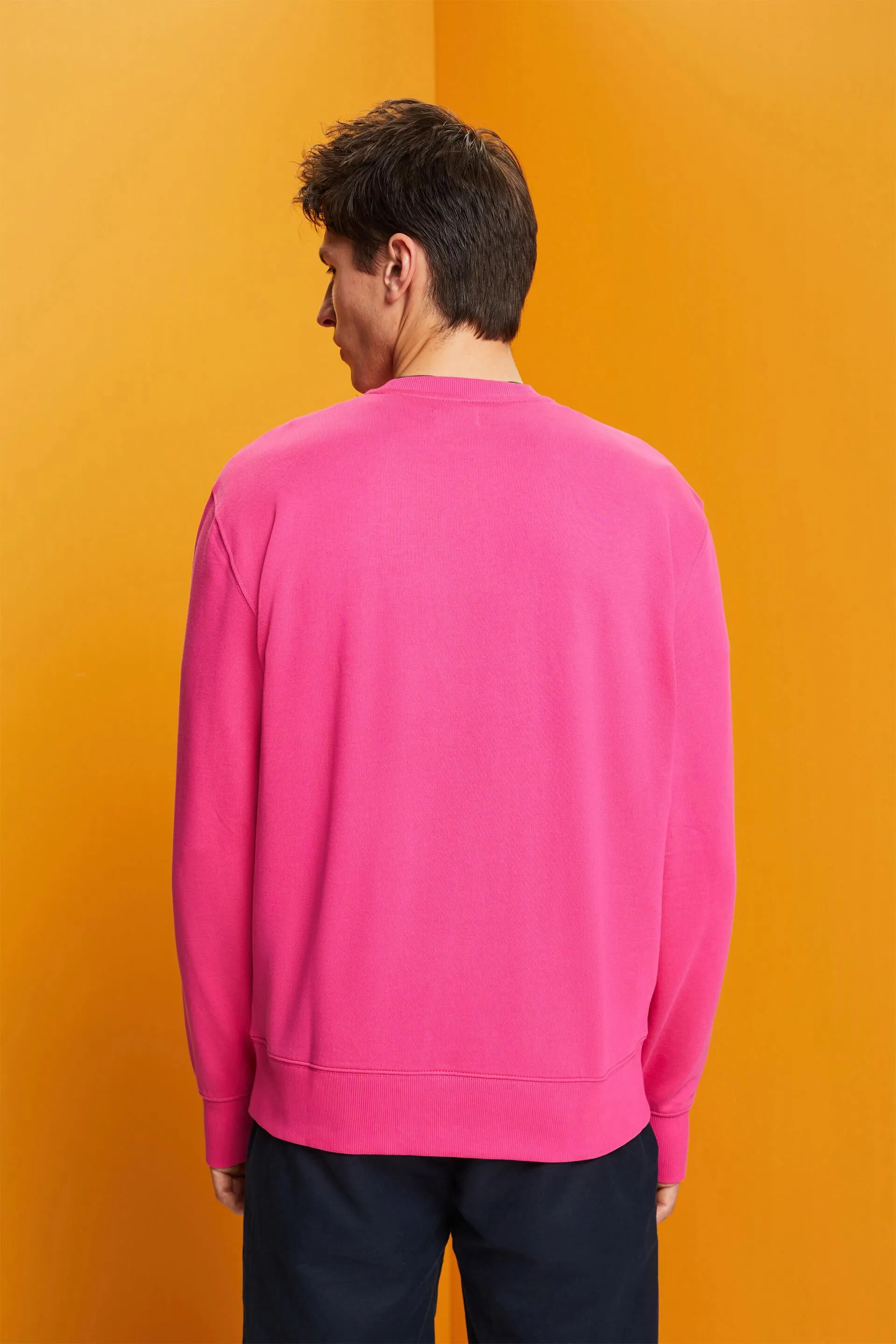 Sudadera de cuello redondo con estampado, 100% algodón